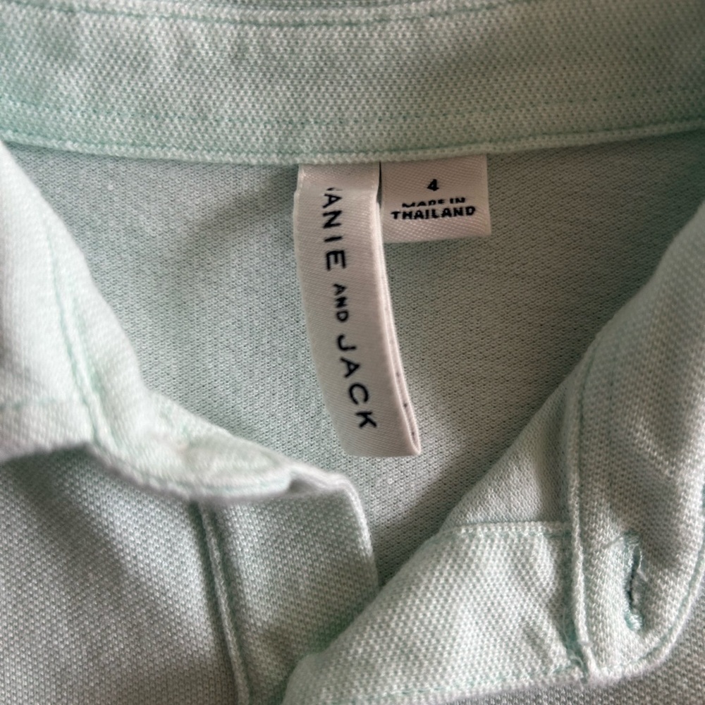 Janie and Jack Light Green Polo with Bunny Embroidery - Picture 4 of 6